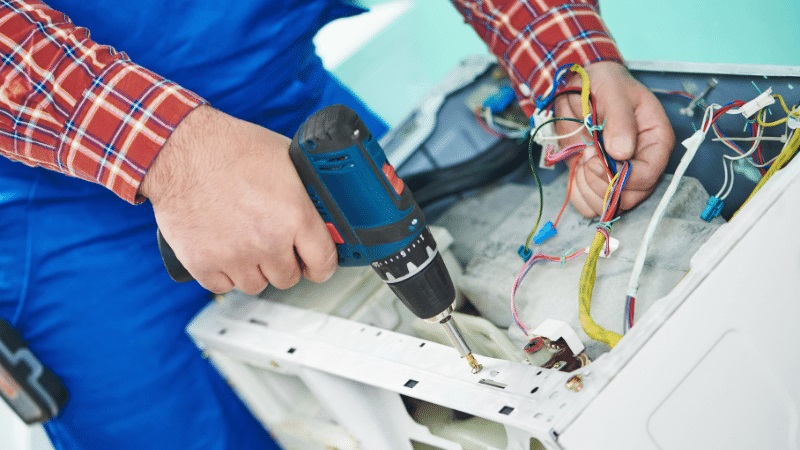 Haymana York York çamaşır makinesi kart tamiri – Su almama arızası orijinal parça ile giderildi. - Teknik servis örneği